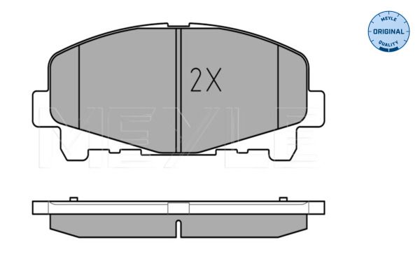 Meyle 0252476616 Колодки гальмівні (передні) Honda Accord VIII 07-/IX 12- (Akebono)