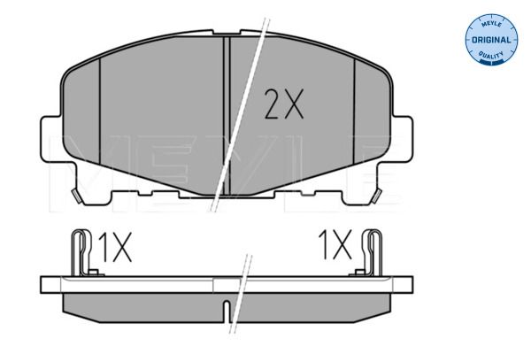 Meyle 0252476616 Колодки гальмівні (передні) Honda Accord VIII 07-/IX 12- (Akebono)