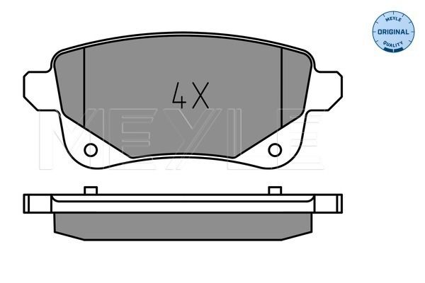Meyle 0252482016 Колодки гальмівні (задні) Renault Megane IV/Scenic IV/Grand Scenic IV/Espace/Talism
