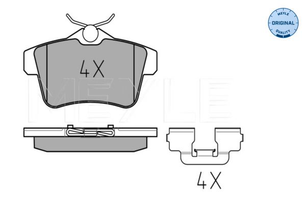 Meyle 0252492217 Колодки гальмівні (задні) Citroen C4 09-/DS4/DS5 11-15/Peugeot 308/508/3008/5008 09
