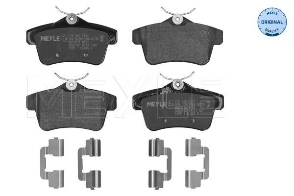 Meyle 0252492217 Колодки гальмівні (задні) Citroen C4 09-/DS4/DS5 11-15/Peugeot 308/508/3008/5008 09