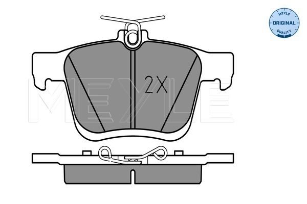 Meyle 0252500816 Колодки гальмівні (задні) Audi A3/VW Golf 12-/Touran/Passat B8 14-/Skoda Karoq 17-/
