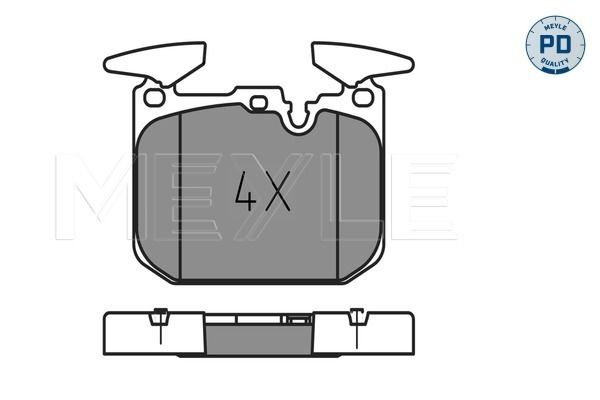 Meyle 0252502818PD Колодки гальмівні (передні) BMW 1 (F20/F21)/ 3 (F30/F31/F34)/ i8 (I12) 11- (Bremb
