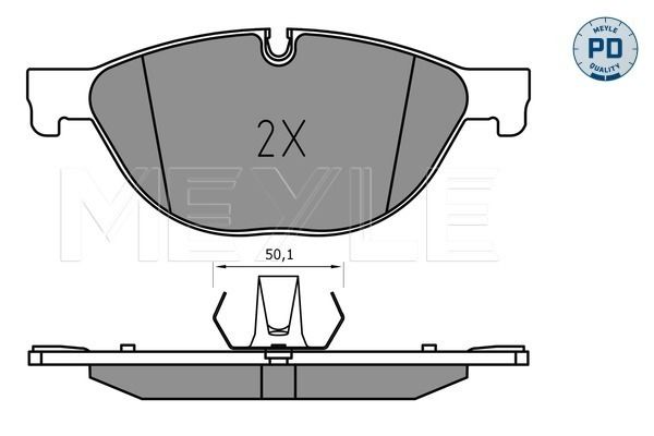 Meyle 0252504519PD Колодки гальмівні (передні) BMW 5/6/7 09- (Ate)