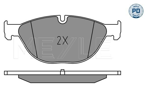 Meyle 0252504519PD Колодки гальмівні (передні) BMW 5/6/7 09- (Ate)