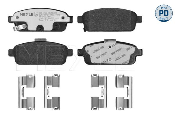 Meyle 0252509616PD Колодки гальмівні (задні) Opel Astra J 09 - R16 (Ate)