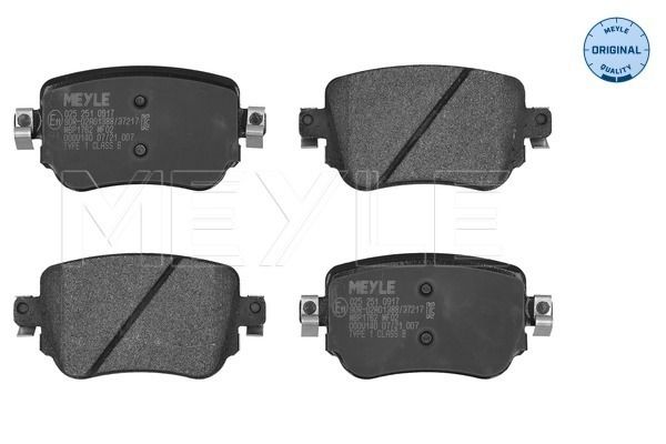 Meyle 0252510917 Колодки гальмівні (задні) Audi Q3/Skoda Octavia/Seat Leon/VW Golf/Sharan 12-/Passat