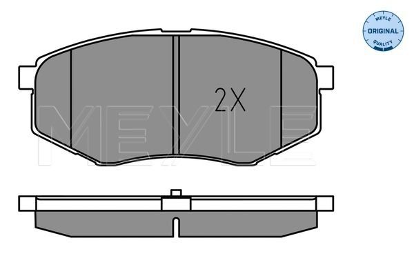 Meyle 0252519021 Колодки гальмівні (передні) Jeep Grand Cherokee IV 3.0-6.4 10- (194.6x64.1x19.2)