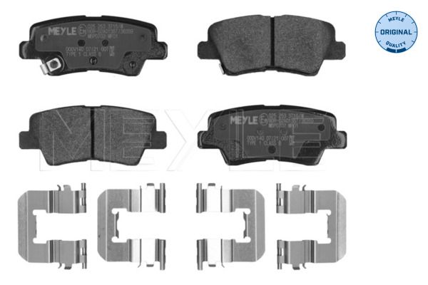 Meyle 0252533715W Колодки гальмівні (задні) Kia Sportage/Ceed/Rio/Optima/Hyundai Accent/i10/i20/i30/