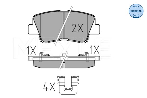 Meyle 0252533715W Колодки гальмівні (задні) Kia Sportage/Ceed/Rio/Optima/Hyundai Accent/i10/i20/i30/