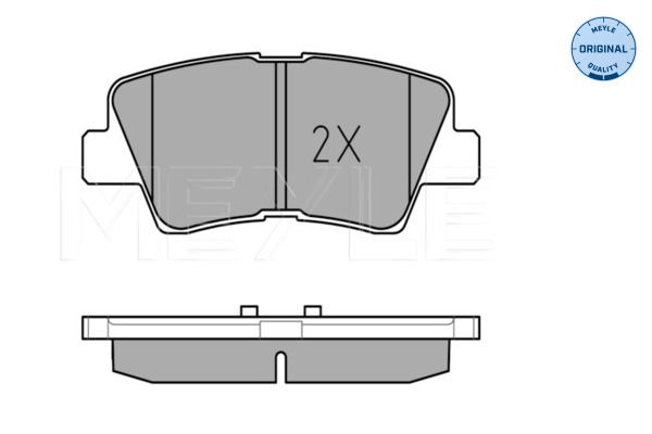 Meyle 0252533715W Колодки гальмівні (задні) Kia Sportage/Ceed/Rio/Optima/Hyundai Accent/i10/i20/i30/