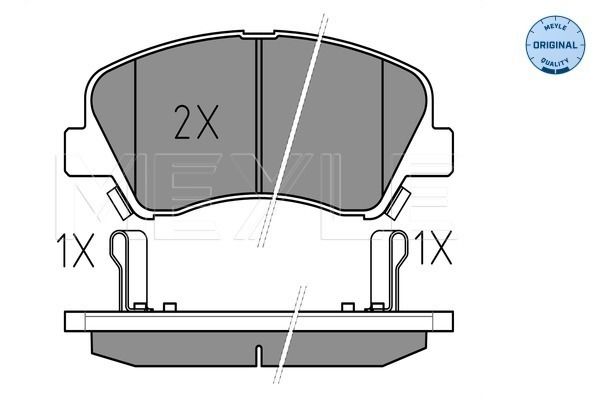 Meyle 0252534818 Колодки гальмівні (передні) Hyundai Accent IV/Kia Rio 10-