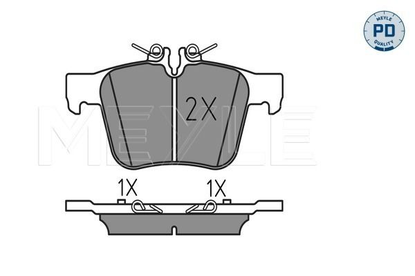 Meyle 0252535416PD Колодки гальмівні (задні) MB C-class (W205/A205/S205/C205) 14- (Ate)