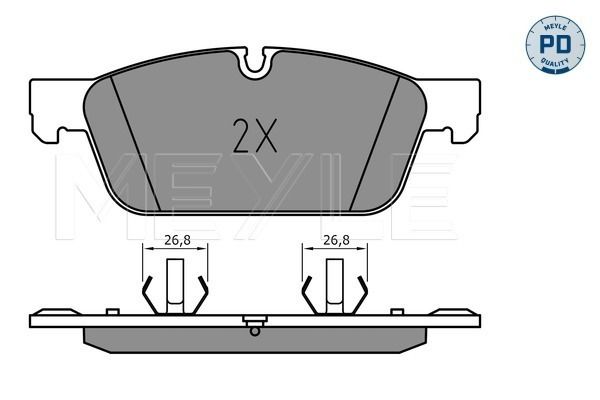 Meyle 0252553119PD Колодки гальмівні (передні) MB M-class (W166)/GL-class (X166) 11-