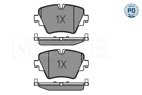 Meyle 0252561718PD Колодки гальмівні (передні) BMW 2 (F45/F46)/5 (G30/F90)/X1(F48)/X2 (E39)/X3 (G01/