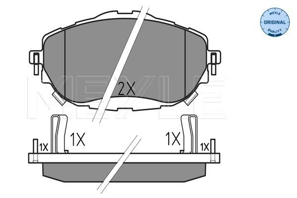 Meyle 0252569819 Колодки гальмівні (передні) Toyota Auris II/Corolla 12- (Bosch)