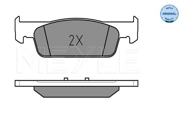 Meyle 0252570217 Колодки гальмівні (передні) Dacia Logan/Renault Clio 12-