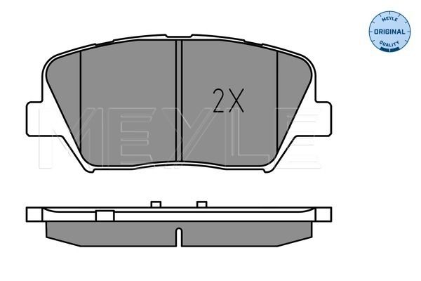 Meyle 0252575717 Колодки гальмівні (передні) Hyundai Santa Fe 10-/Creta 16-/Grandeur 11-/Kia Sorento