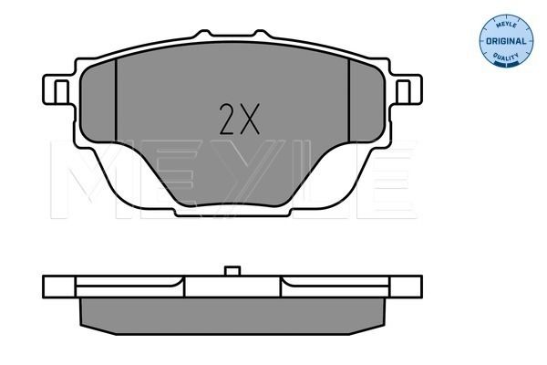 Meyle 0252582717 Колодки гальмівні (задні) Citroen C4/Peugeot 308 13-/3008/5008 16-/508 18-