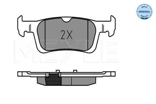 Meyle 0252584116 Колодки гальмівні (задні) Peugeot 308 14-