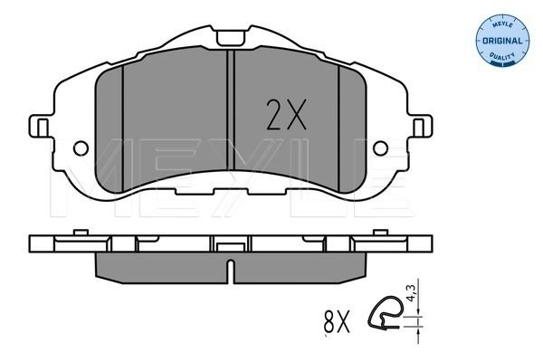 Meyle 0252589518 Колодки гальмівні (передні) Peugeot 308 II 1.2-2.0D 13-