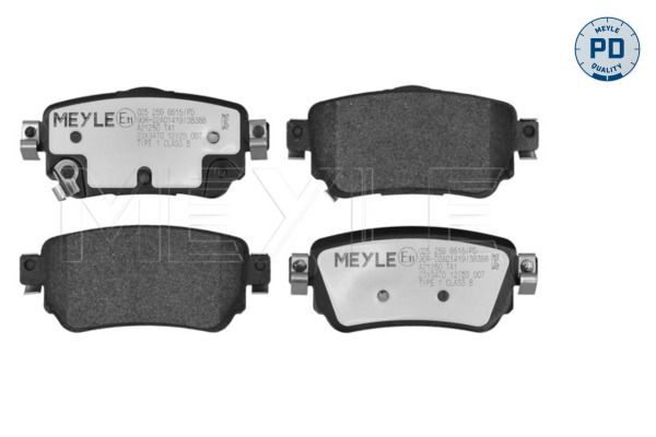 Meyle 0252596515PD Колодки гальмівні (задні) Nissan Qashqai/ X-trail/ Renault Kadjar/ Koleos 13- (TR