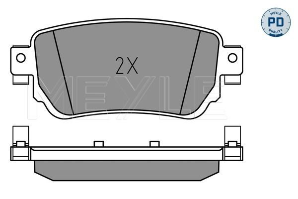 Meyle 0252596515PD Колодки гальмівні (задні) Nissan Qashqai/ X-trail/ Renault Kadjar/ Koleos 13- (TR