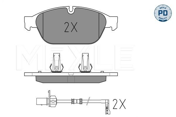 Meyle 0252615820PD Колодки гальмівні (передні) Audi A6/A7/A8 10-18