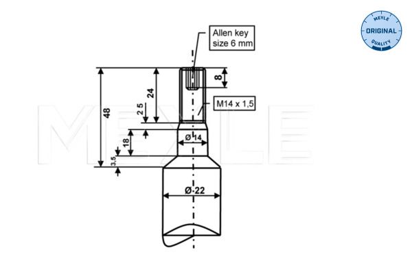 Meyle 3266240007 Амортизатор (передній) BMW 5 (E34) 89-95