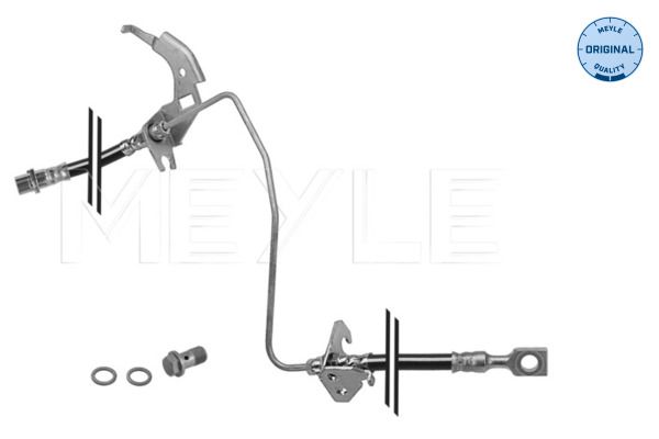Meyle 6145250011 Шланг гальмівний (задній) Opel Astra G/Zafira B 04- (R) (L=760mm)
