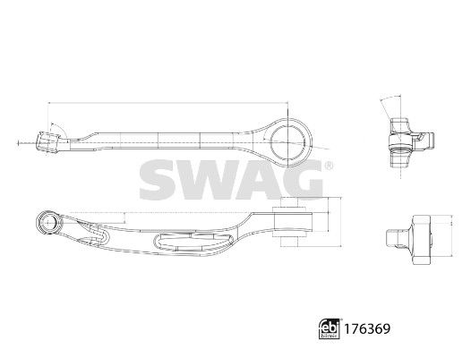 SWAG 33103497 Важіль підвіски, підвіска коліс