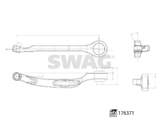 SWAG 33103498 Важіль підвіски, підвіска коліс