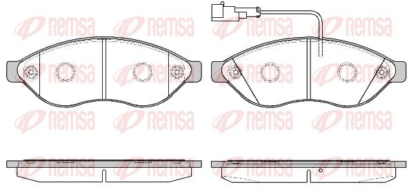 Remsa 123711 Комплект гальмівних накладок, дискове гальмо