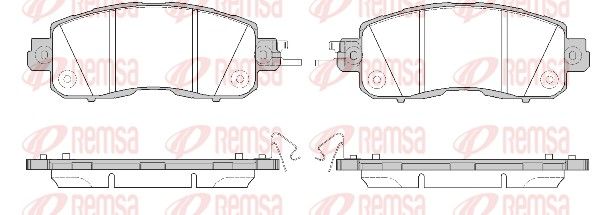 Remsa 151704 Комплект гальмівних накладок, дискове гальмо