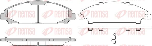 Remsa 162000 Комплект гальмівних накладок, дискове гальмо