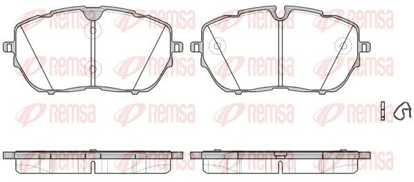 Remsa 165400 Комплект гальмівних накладок, дискове гальмо
