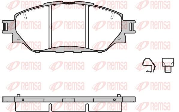 Remsa 167104 Комплект гальмівних накладок, дискове гальмо