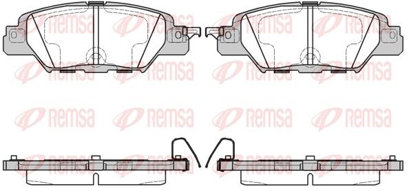 Remsa 167700 Комплект гальмівних накладок, дискове гальмо