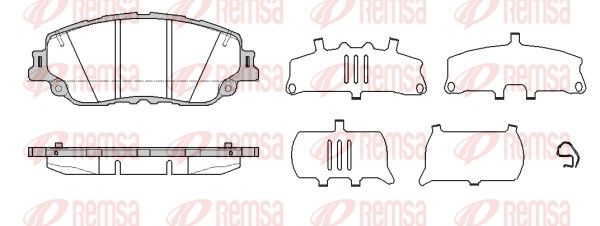 Remsa 178710 Комплект гальмівних накладок, дискове гальмо