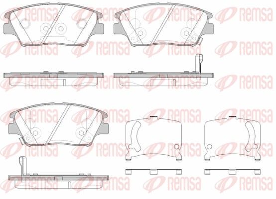 Remsa 182402 Комплект гальмівних накладок, дискове гальмо