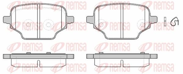 Remsa 183700 Комплект гальмівних накладок, дискове гальмо