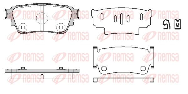 Remsa 186100 Комплект гальмівних накладок, дискове гальмо