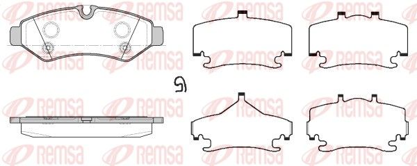 Remsa 186700 Комплект гальмівних накладок, дискове гальмо