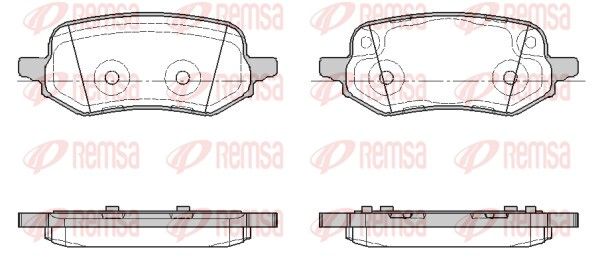 Remsa 188600 Комплект гальмівних накладок, дискове гальмо