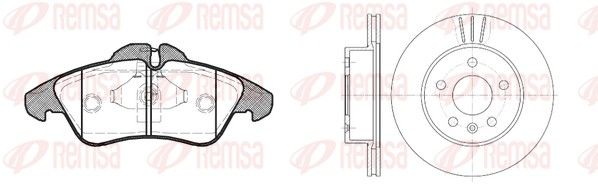 Remsa 857800 Комплект гальма, дискове гальмо