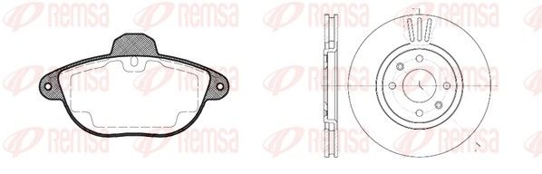 Remsa 860800 Комплект гальма, дискове гальмо
