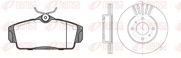 Remsa 870400 Комплект гальма, дискове гальмо