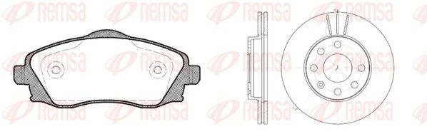 Remsa 877401 Комплект гальма, дискове гальмо