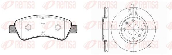 Remsa 884000 Комплект гальма, дискове гальмо