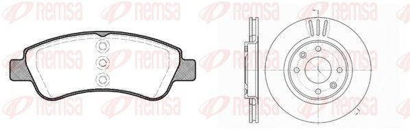 Remsa 884001 Комплект гальма, дискове гальмо
